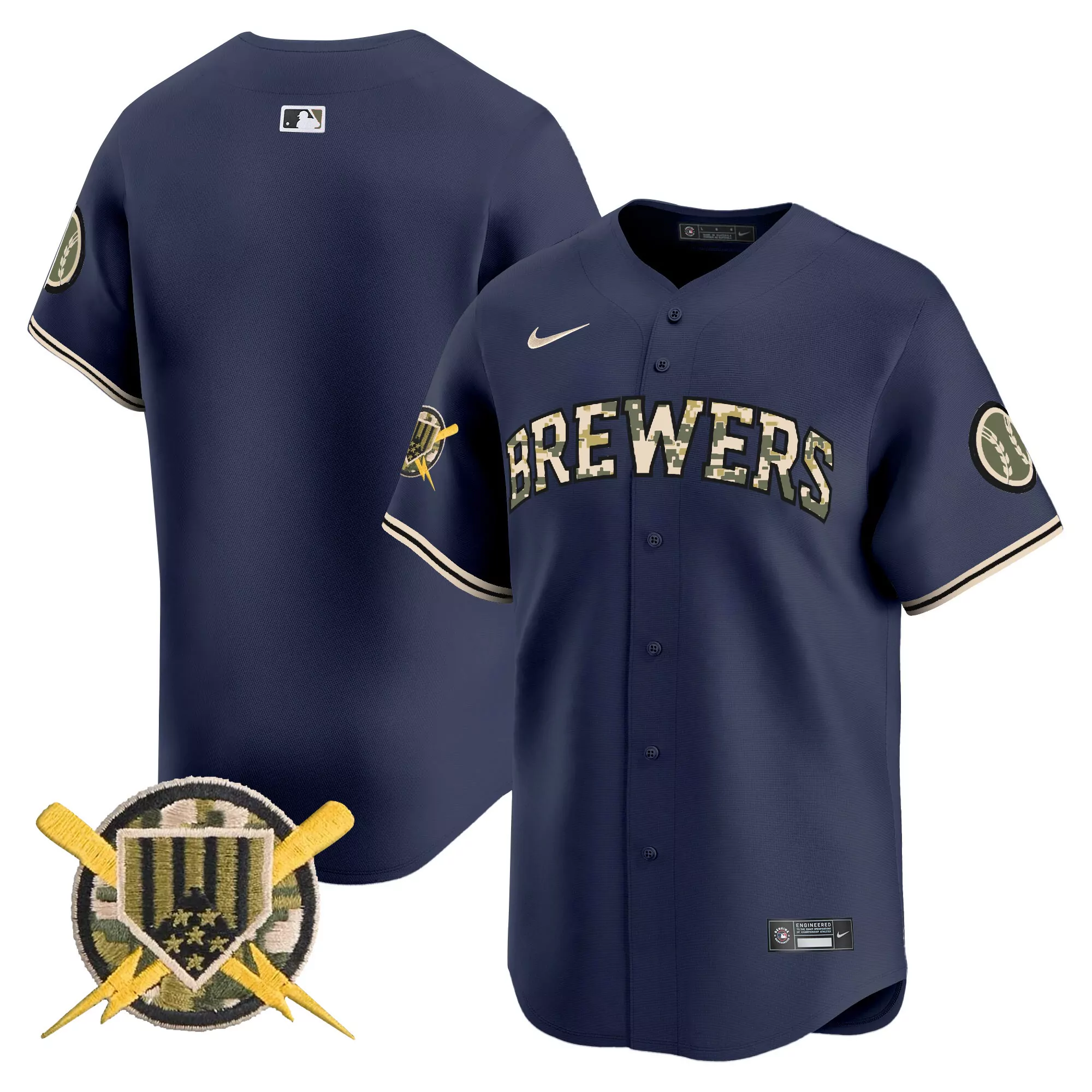 team cream womens milwaukee brewers home patch vapor premier limited jersey all stitched