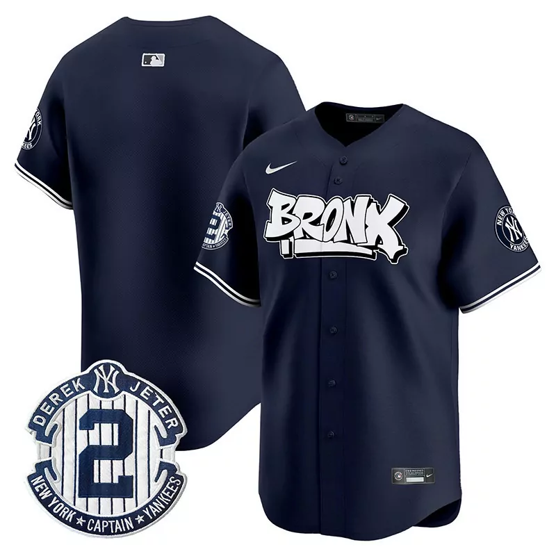 team navy mens new york yankees the bronx graffiti vapor premier limited jersey v2 all stitched