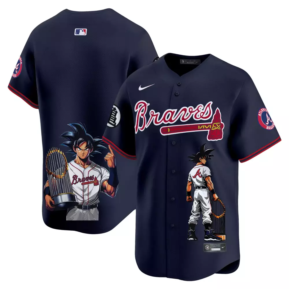 Team Navy Atlanta Braves Atliens Baseball Jersey | Galaxy Version Stitched | For Women