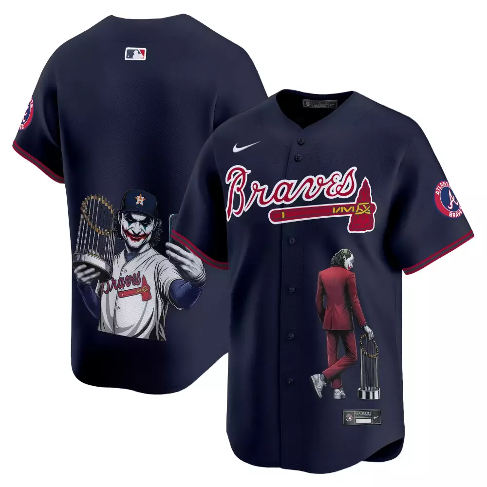 Team Navy Atlanta Braves Atliens Baseball Jersey | Galaxy Version Stitched | For Women