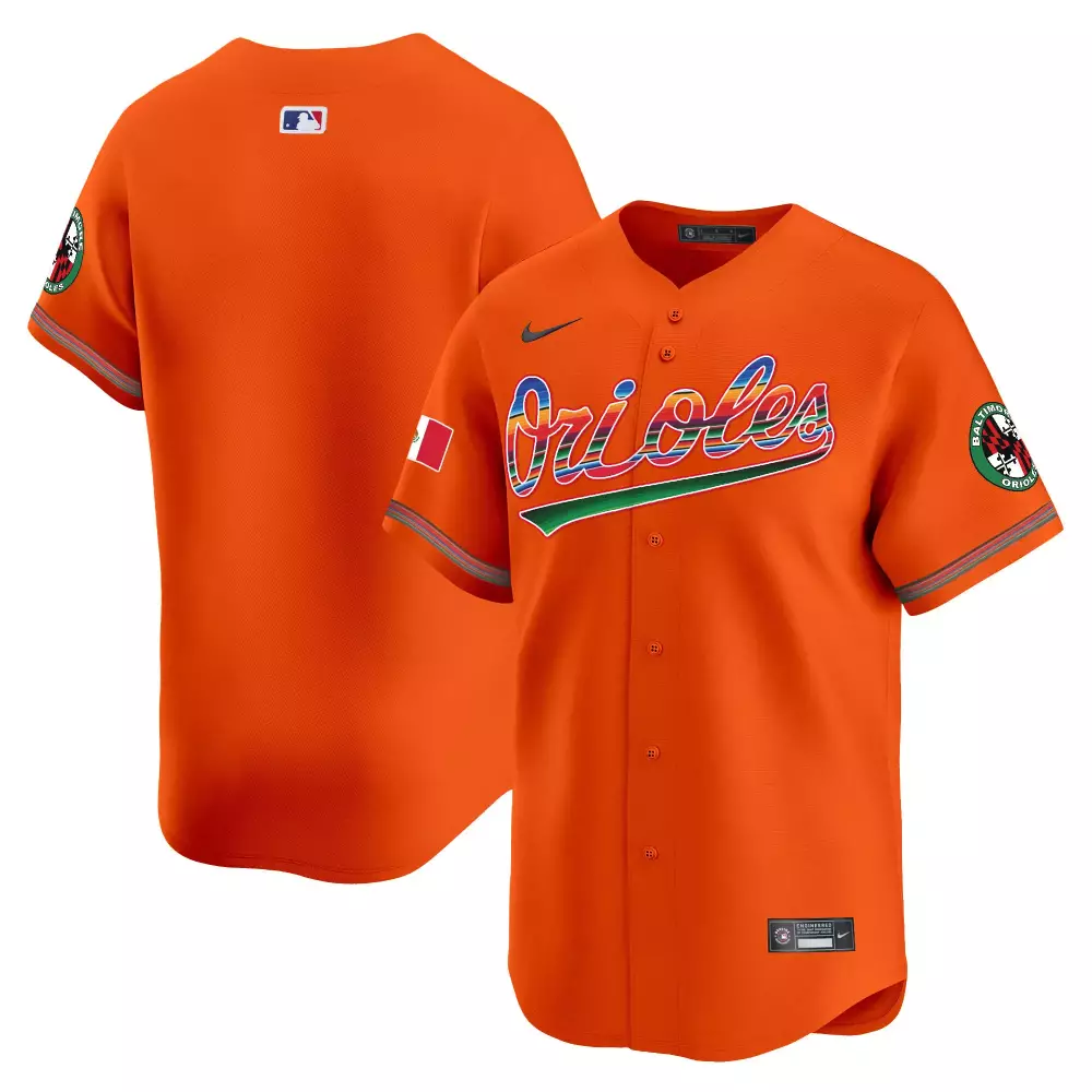 team orange mens baltimore orioles mexico vapor premier limited jersey all stitched
