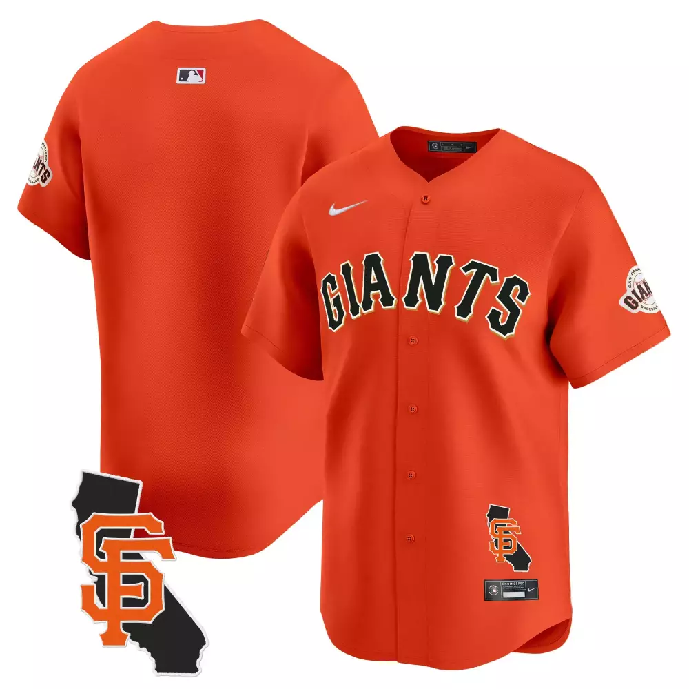 team orange mens san francisco giants california patch vapor premier limited jersey all stitched