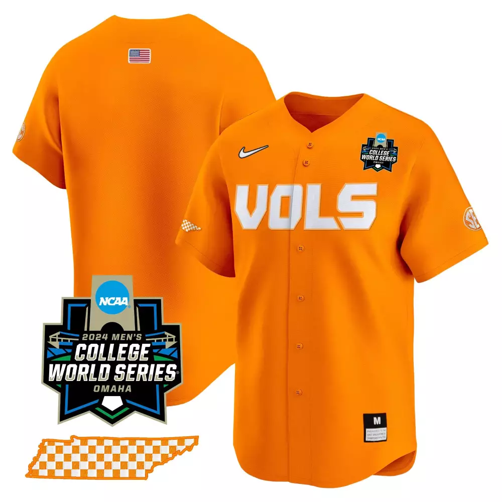 team cream womens tennessee volunteers 2024 college world series vapor premier limited jersey all stitched