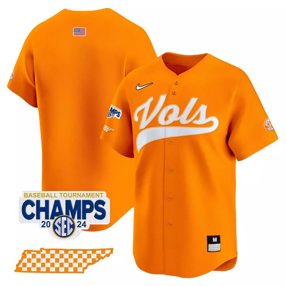 team orange mens tennessee volunteers 2024 college world series vapor premier limited jersey v2 all stitched
