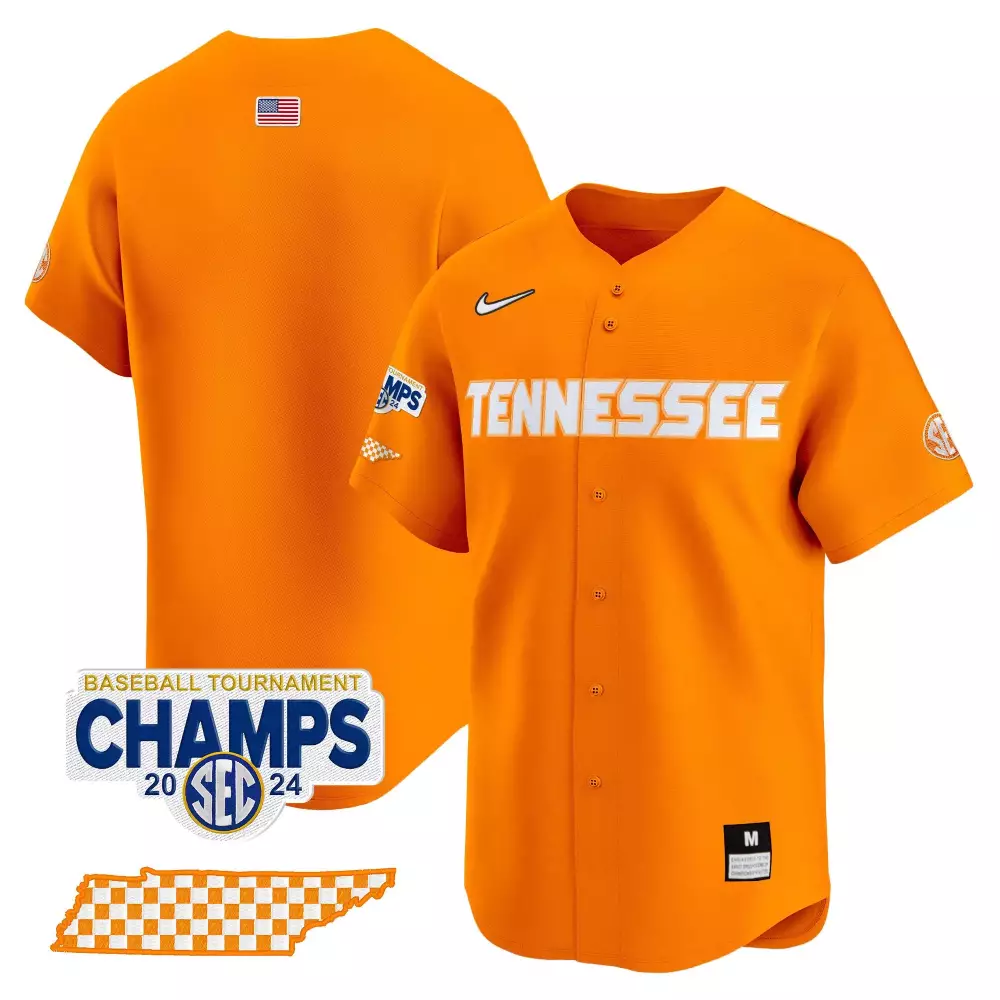 team orange mens tennessee volunteers 2024 college world series vapor premier limited jersey v2 all stitched