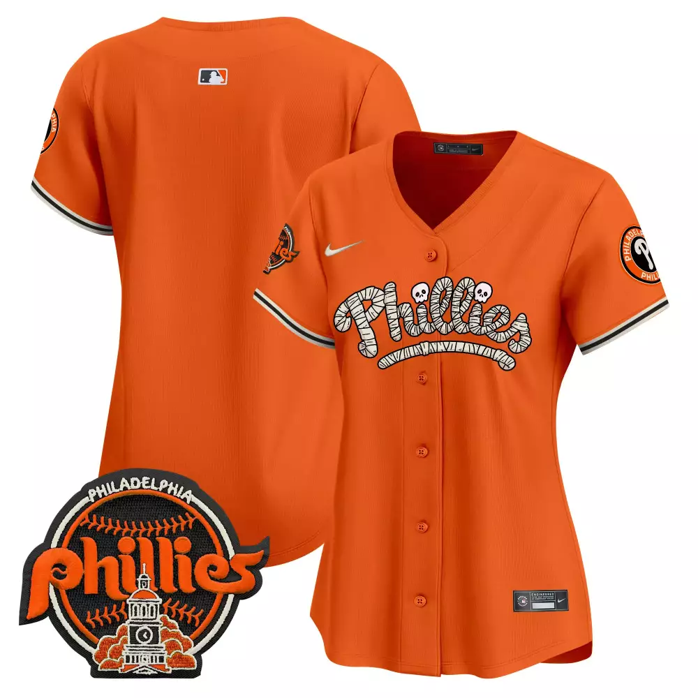 team orange mens philadelphia phillies halloween vapor premier limited jersey v2 all stitched
