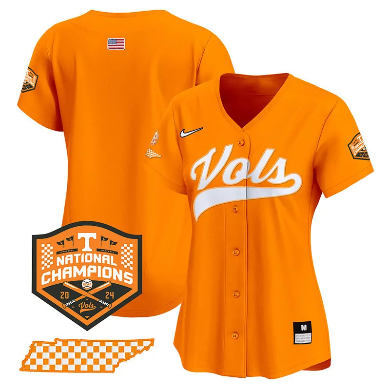 team orange mens tennessee volunteers checkerboard 2024 tournament champions vapor premier limited jersey all stitched