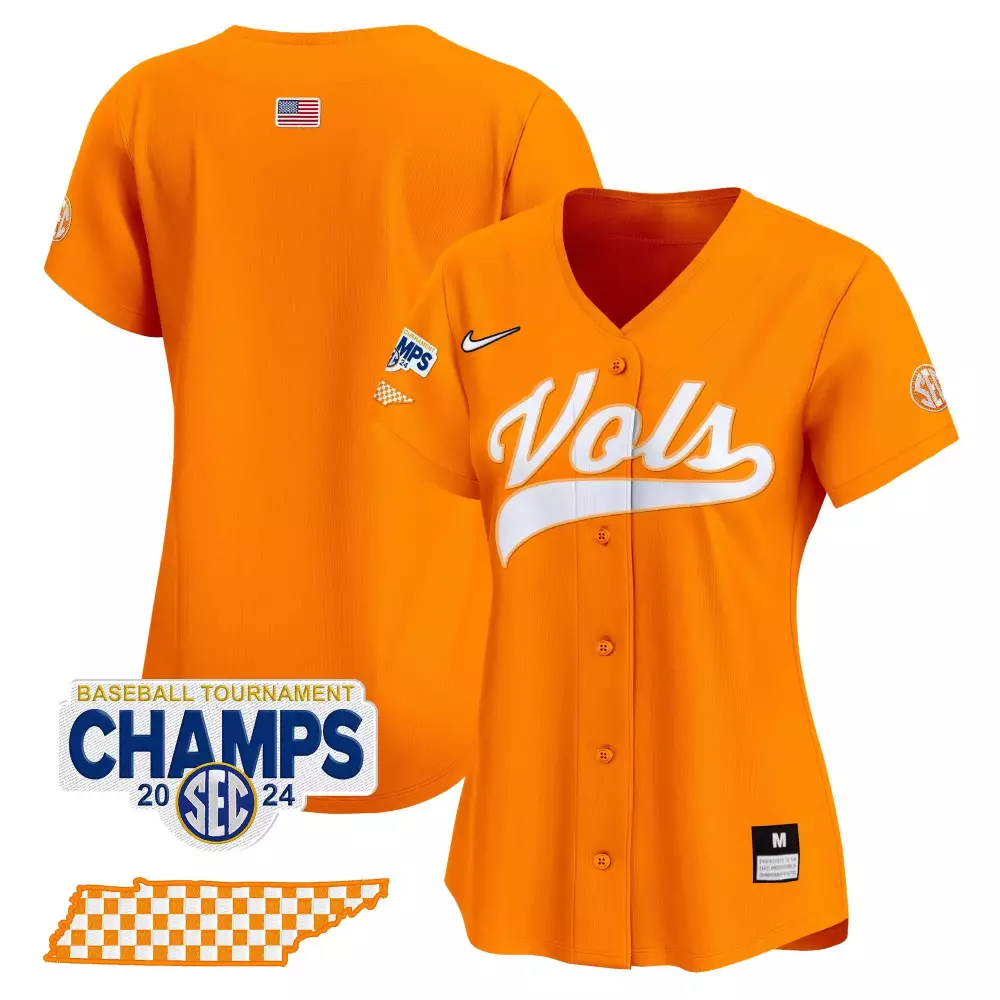 team orange mens tennessee volunteers checkerboard 2024 tournament champions vapor premier limited jersey all stitched