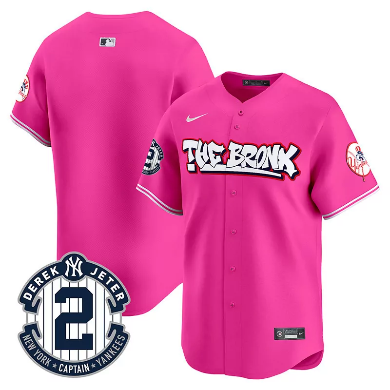 team pink mens new york yankees the bronx 2024 world series vapor premier limited jersey v2 all stitched