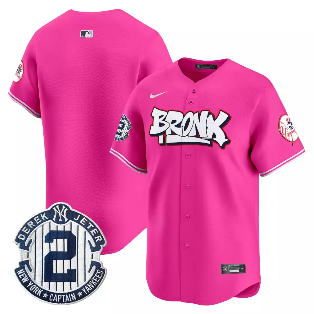 team pink mens new york yankees the bronx graffiti vapor premier limited jersey v4 all stitched