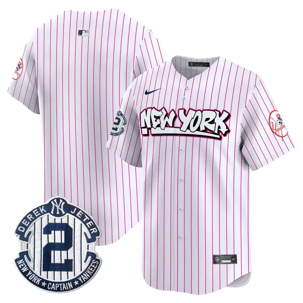 team pink mens new york yankees the bronx graffiti vapor premier limited jersey v4 all stitched
