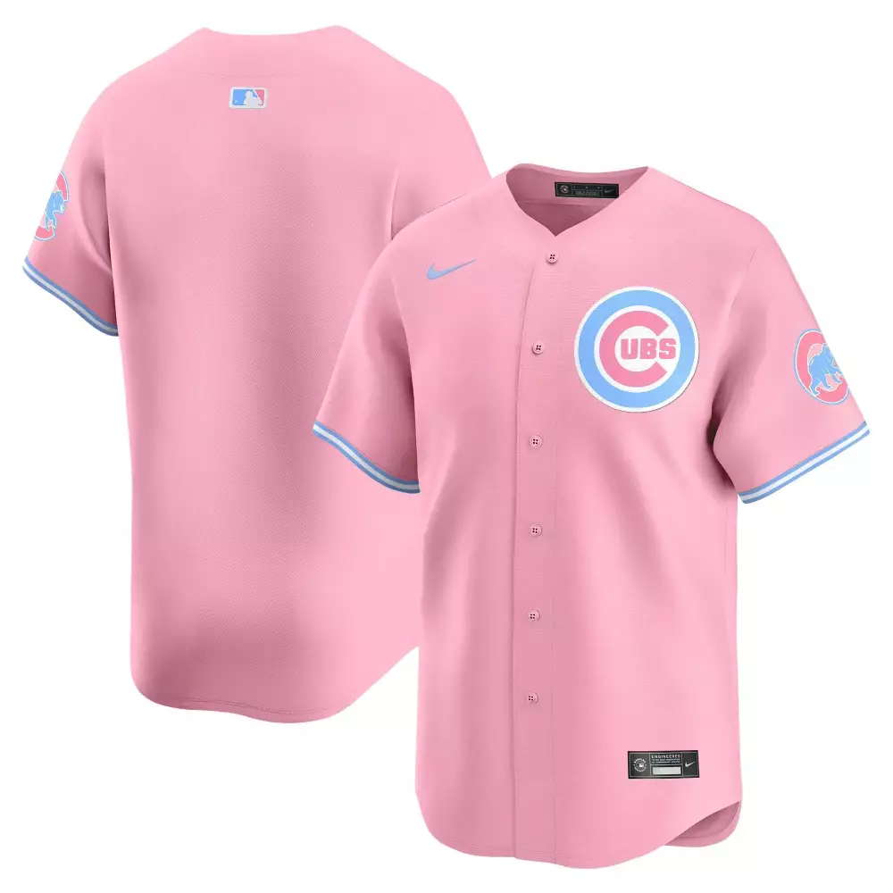 Team Light Blue Unisex Chicago Cubs Bubblegum Pink Vapor Premier Jersey | All Stitched | Limited Edition Fan Gear | For Men, Women & Youth