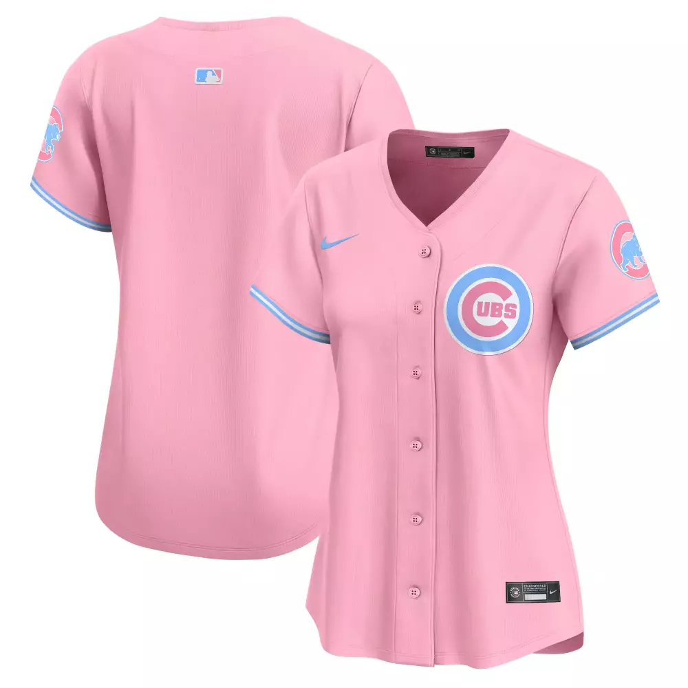 Team Light Blue Unisex Chicago Cubs Bubblegum Pink Vapor Premier Jersey | All Stitched | Limited Edition Fan Gear | For Men, Women & Youth