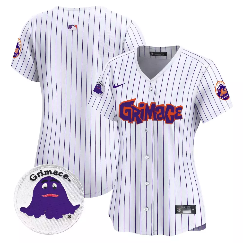 team pinstripe unisex new york mets grimace vapor premier limited jersey printed