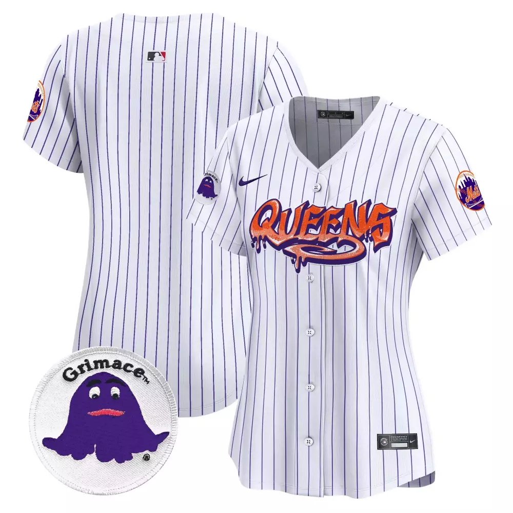 team pinstripe unisex new york mets grimace vapor premier limited jersey printed