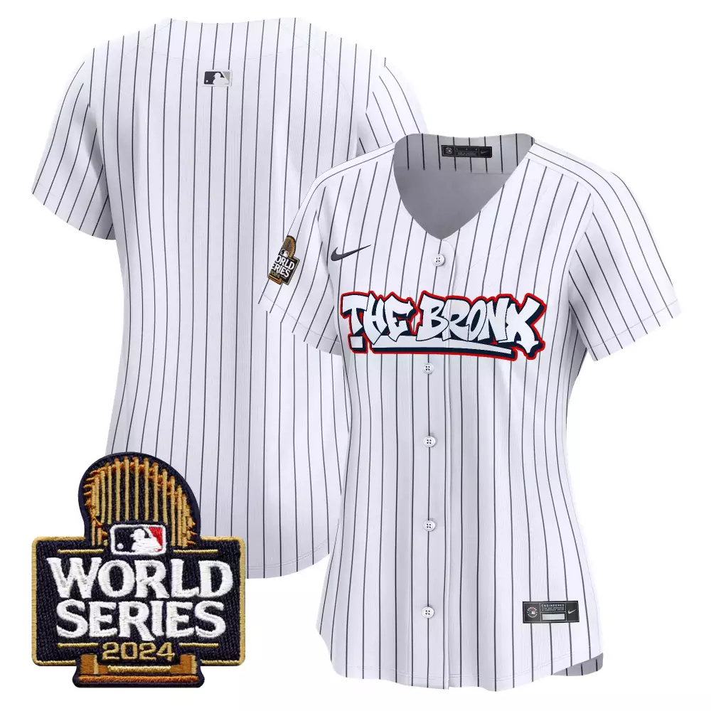 team pinstripe womens new york yankees the bronx 2024 world series vapor premier limited jersey all stitched