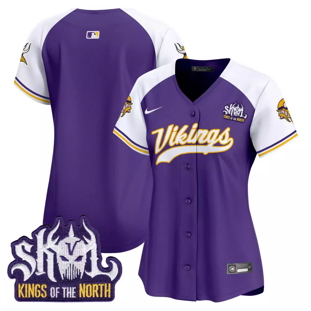 team purple alternate womens minnesota vikings kings of the north patch vapor premier limited jersey all stitched