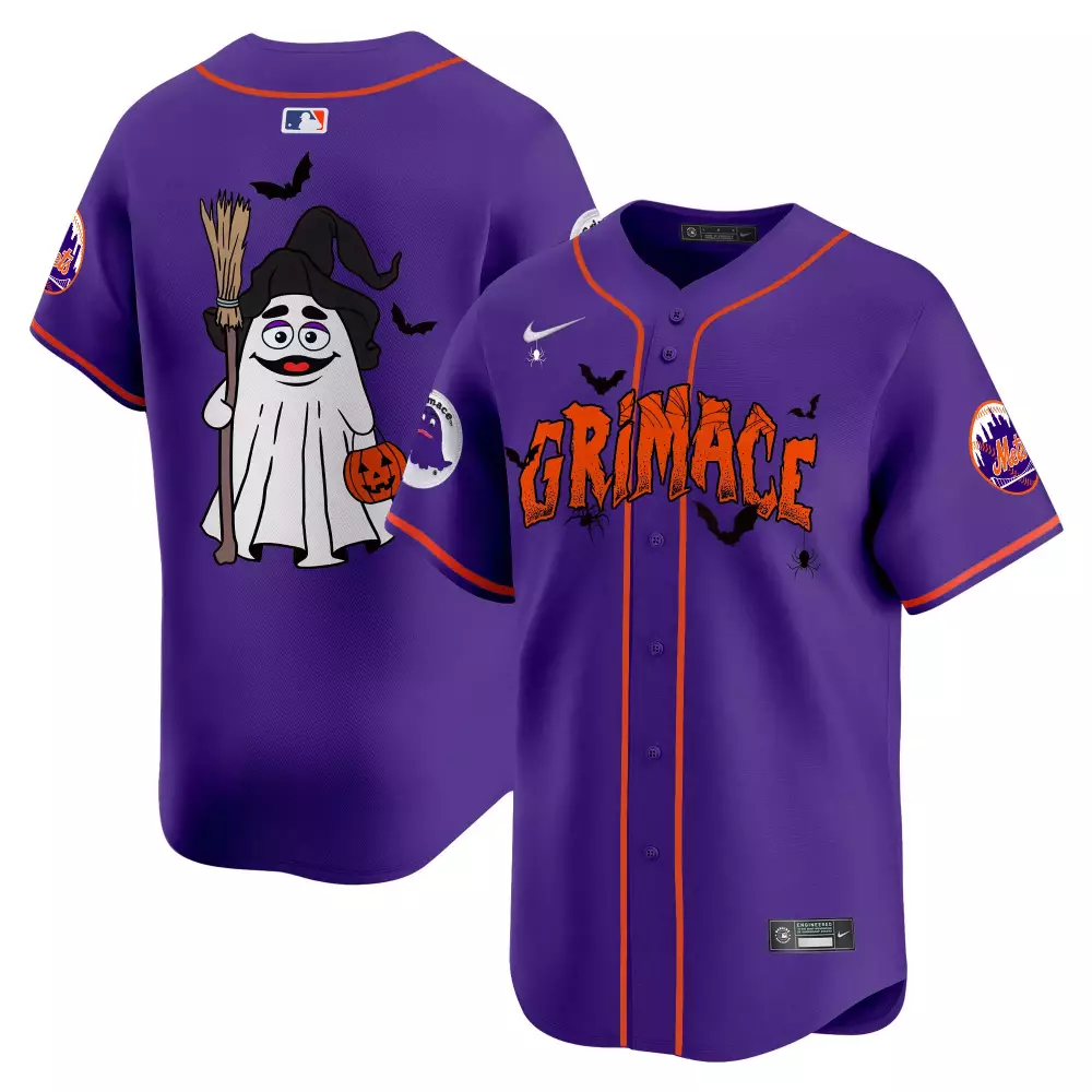 team purple mens new york mets grimace vapor premier limited jersey v2 all stitched