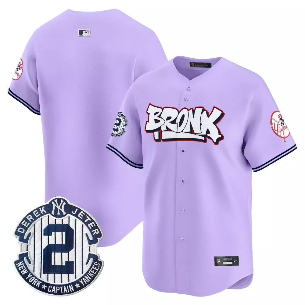 team purple unisex new york yankees the bronx graffiti vapor premier limited jersey v4 all stitched