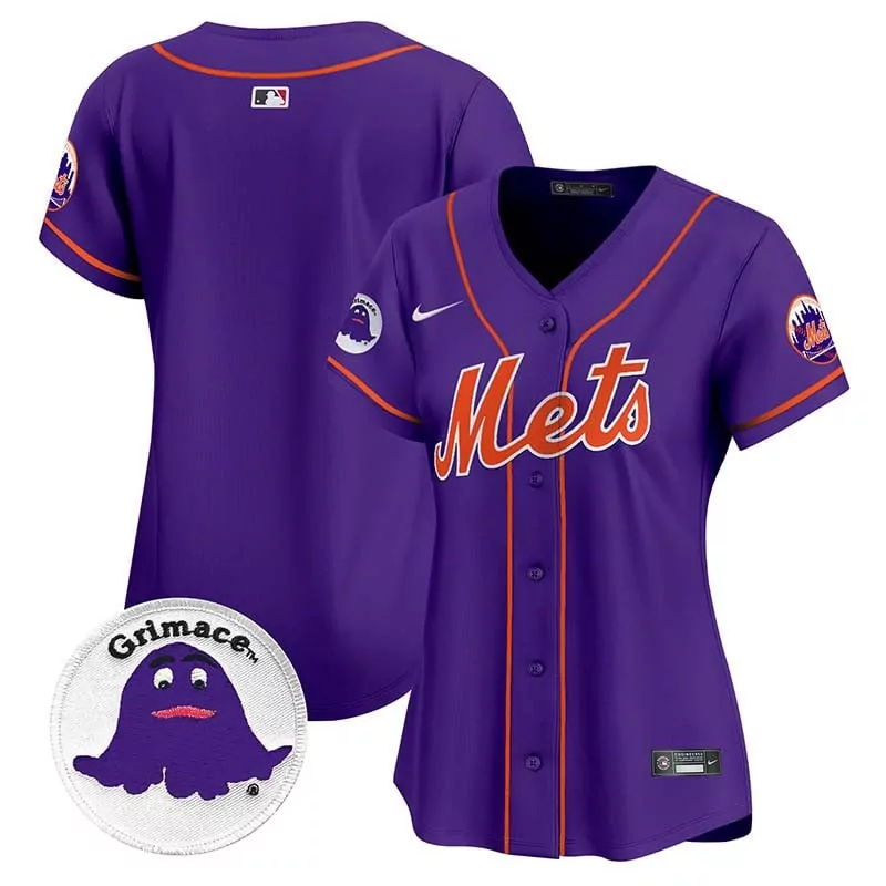 team purple unisex new york mets grimace halloween vapor premier limited jersey v2 printed