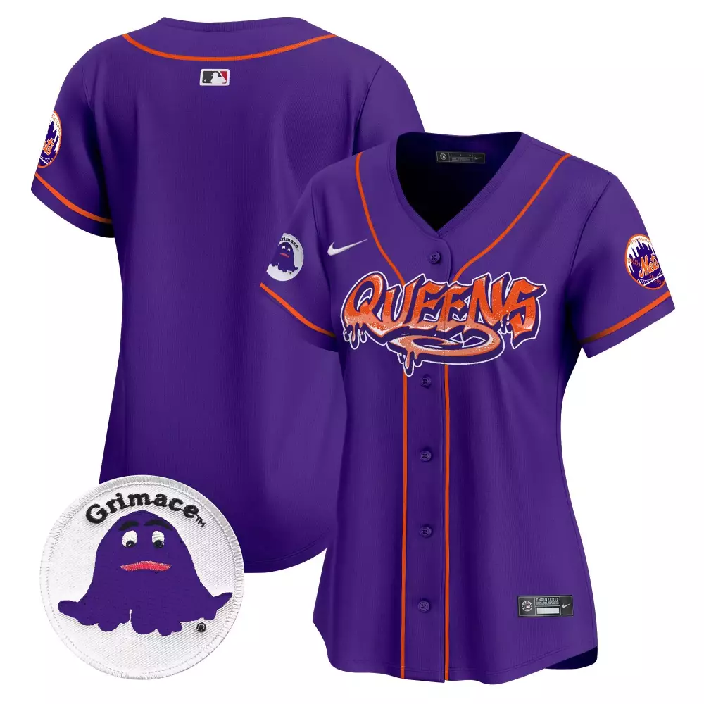 team purple unisex new york mets grimace halloween vapor premier limited jersey v2 printed