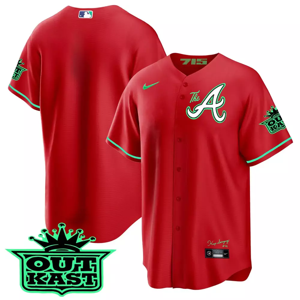 team red mens atlanta braves atliens the a cool base jersey galaxy version stitched