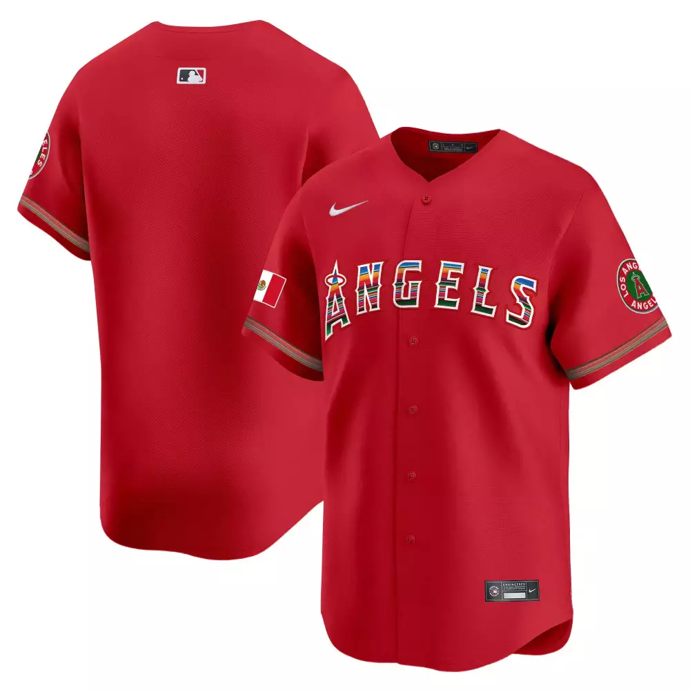 team red mens los angeles angels 2024 fourth of july vapor premier limited jersey all stitched