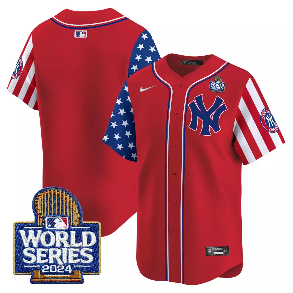 team red mens new york yankees 2024 independence day vapor premier limited jersey v2 all stitched