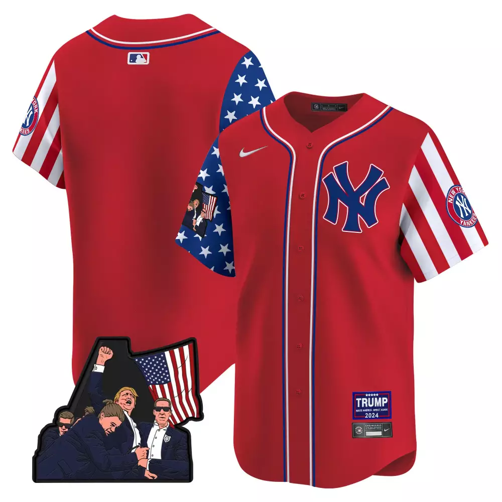 team red mens new york yankees 2024 independence day vapor premier limited jersey v2 all stitched