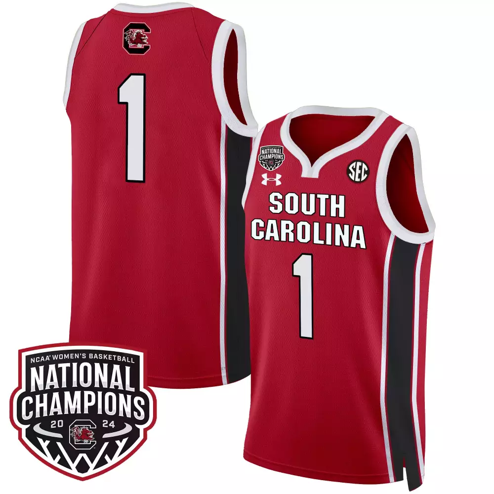 Team Red Men's South Carolina Gamecocks 2024 Final Four Basketball Jersey V2 | All Stitched | Fan Gear for Men, Women & Youth
