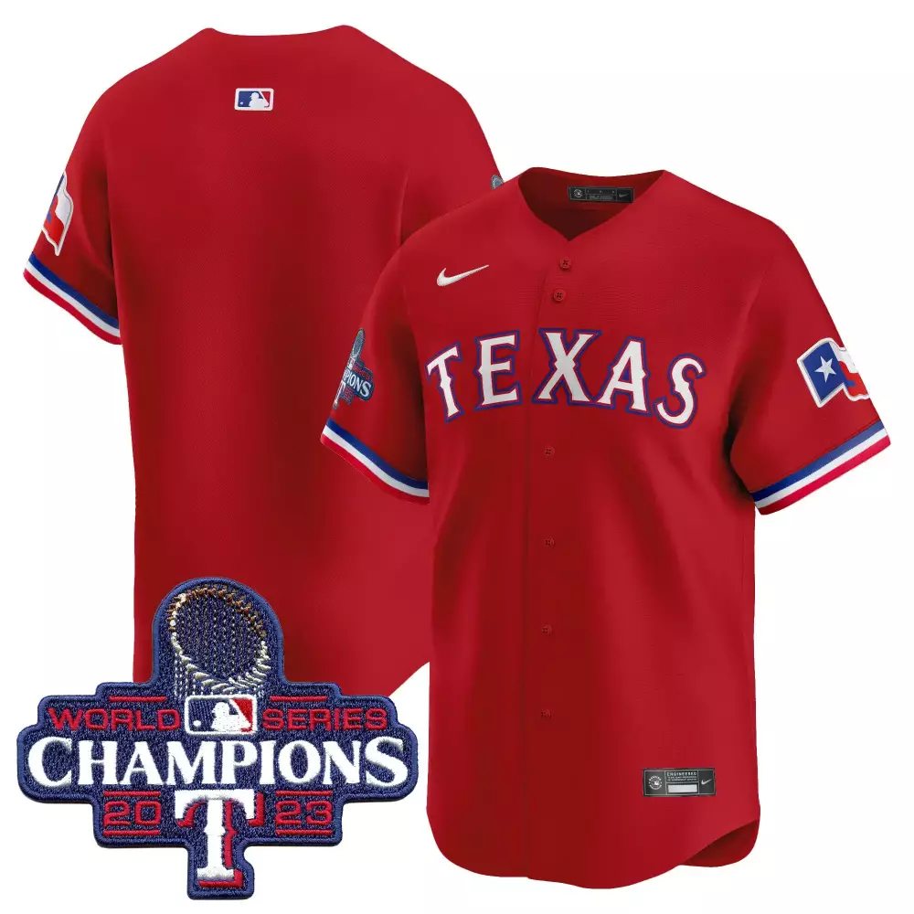team red mens texas rangers world series champions vapor premier limited jersey all stitched