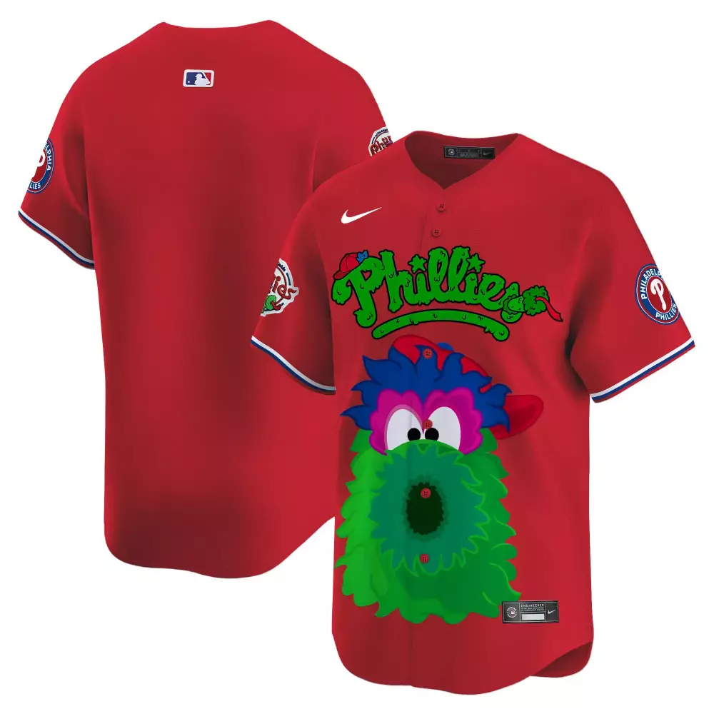 team red unisex philadelphia phillies phanatic vapor premier limited jersey v2 printed