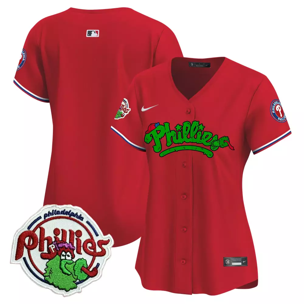 Philadelphia Phillies Phanatic Patch Vapor Premier Limited Jersey V2 | Team Green | All Stitched Fan Gear | For Men, Women & Youth