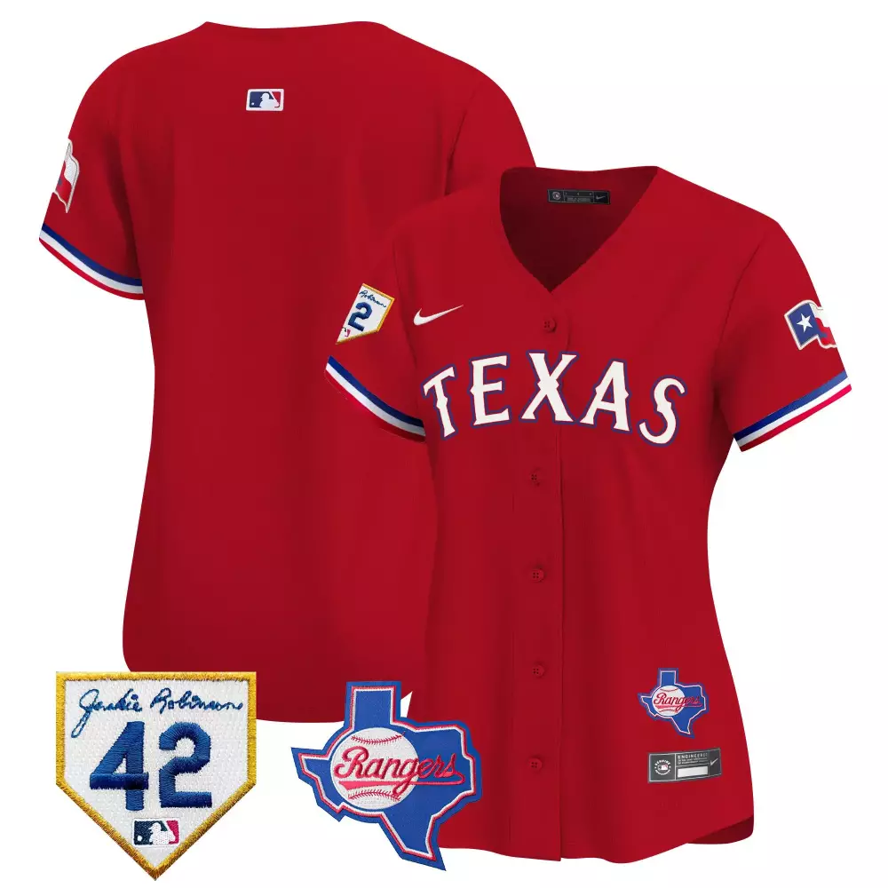 team red womens texas rangers 2023 world series baseball jersey v2 all stitched
