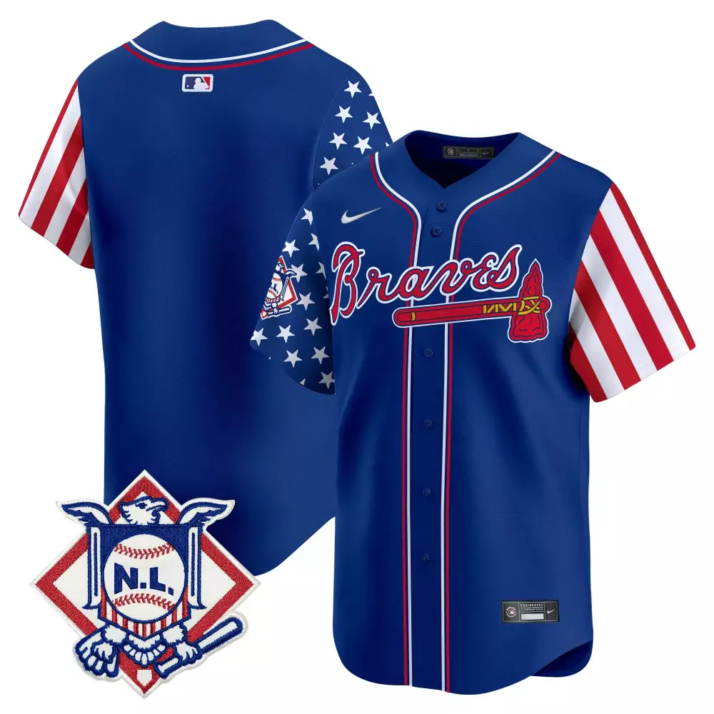 Team Royal Men's Atlanta Braves 2024 Fourth of July Jersey | Vapor Premier Limited Edition | Fan Gear | For Men, Women & Youth