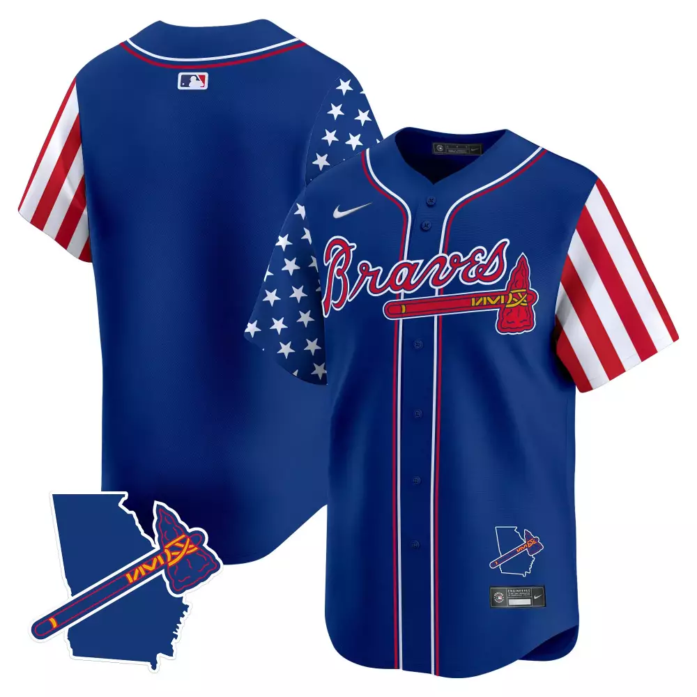 Team Royal Men's Atlanta Braves 2024 Fourth of July Jersey | Vapor Premier Limited Edition | Fan Gear | For Men, Women & Youth