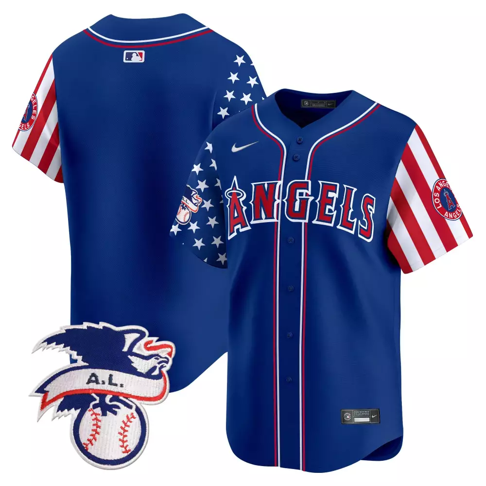 team red mens los angeles angels 2024 fourth of july vapor premier limited jersey all stitched