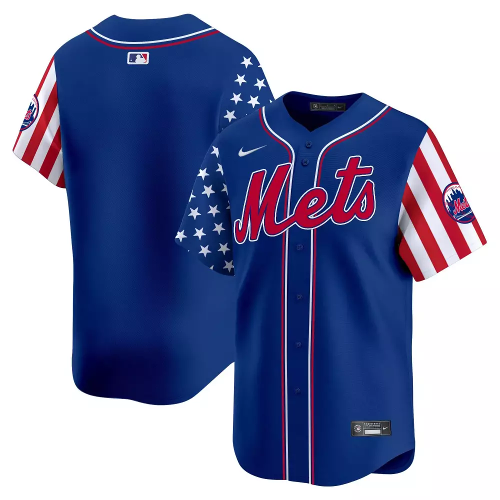team red mens new york mets 2024 independence day vapor premier limited jersey all stitched