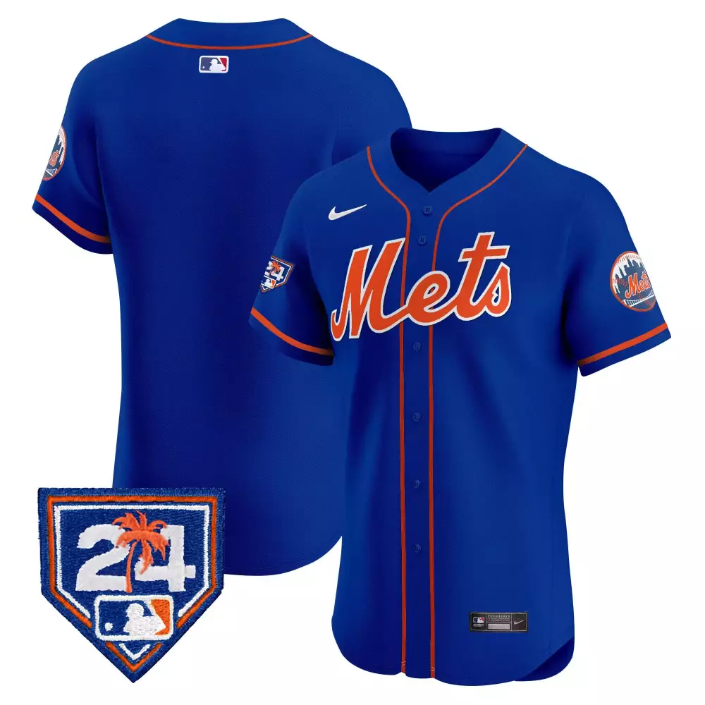team royal mens new york mets 2024 spring training vapor premier elite jersey v2 all stitched