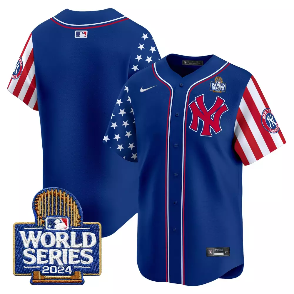 team royal mens new york yankees 2024 independence day vapor premier limited jersey all stitched
