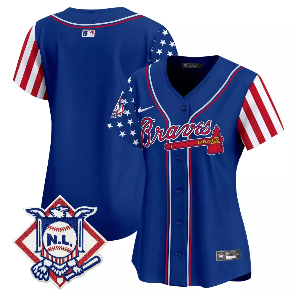 team royal womens atlanta braves 2024 fourth of july vapor premier limited jersey v2 all stitched