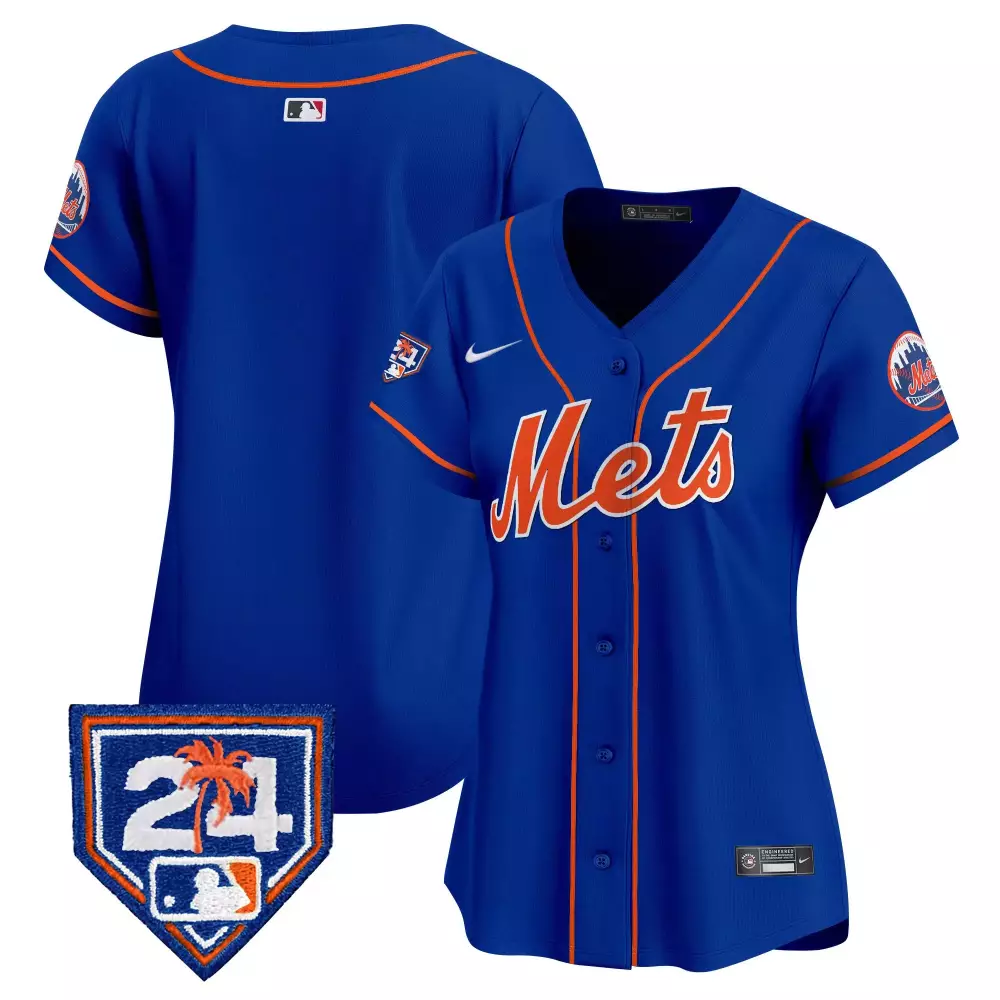 team royal womens new york mets 2024 independence day vapor premier limited jersey all stitched