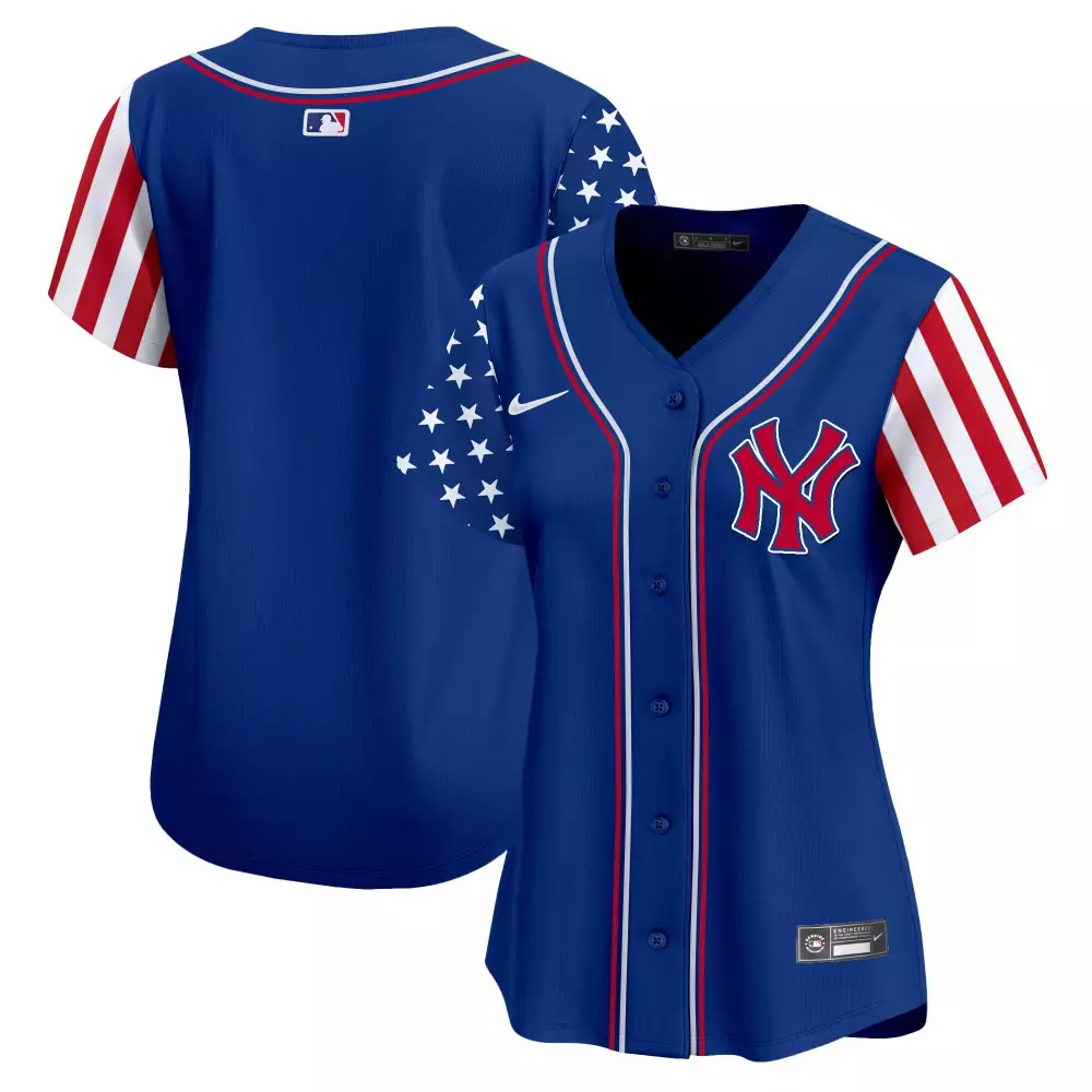 team royal womens new york yankees 2024 independence day vapor premier limited jersey all stitched