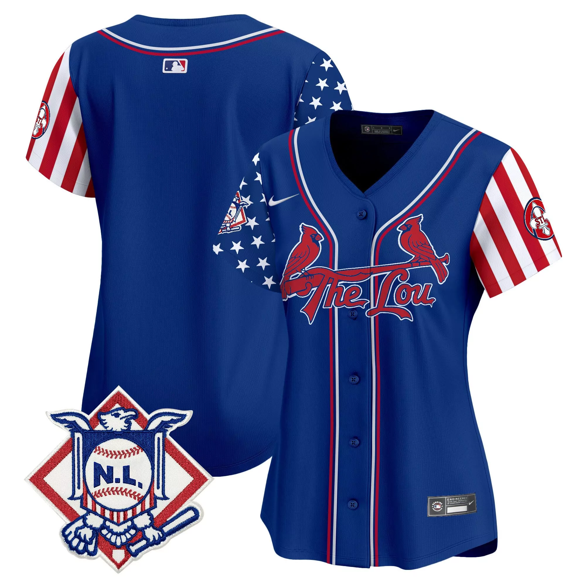 team royal womens st louis cardinals 2024 fourth of july vapor premier limited jersey all stitched