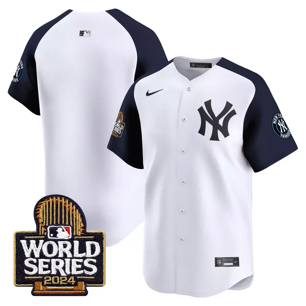team white alternate mens new york yankees 2024 world series vapor premier limited jersey all stitched