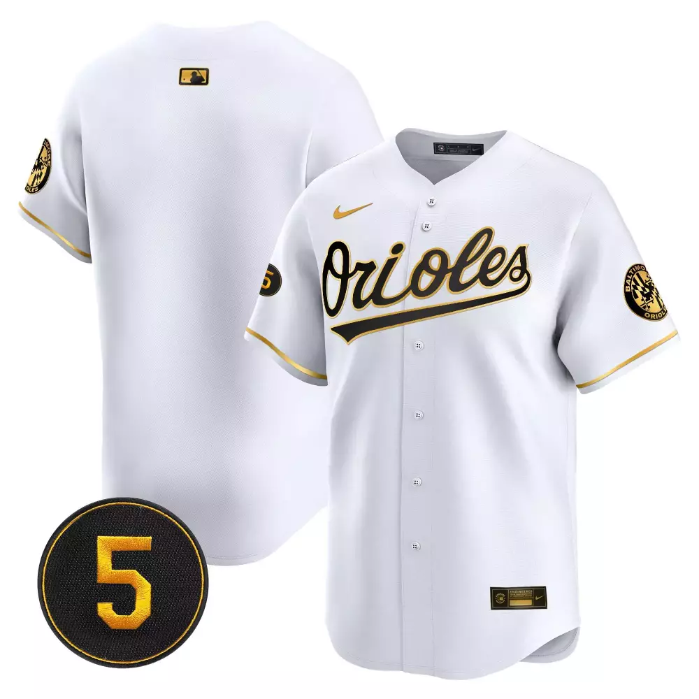 team white gold mens baltimore orioles robinson patch vapor premier limited jersey v2 all stitched