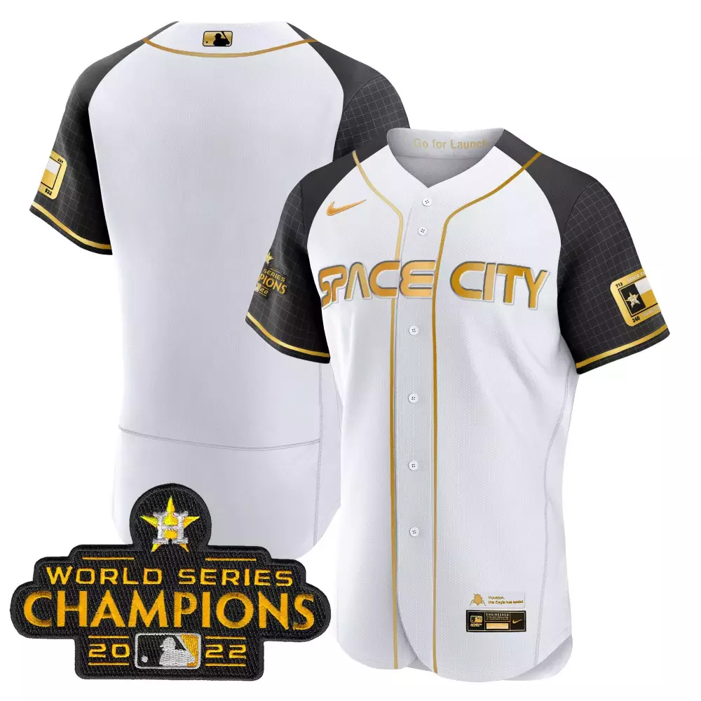 team white gold mens houston astros 2023 gold flex base collection jersey all stitched