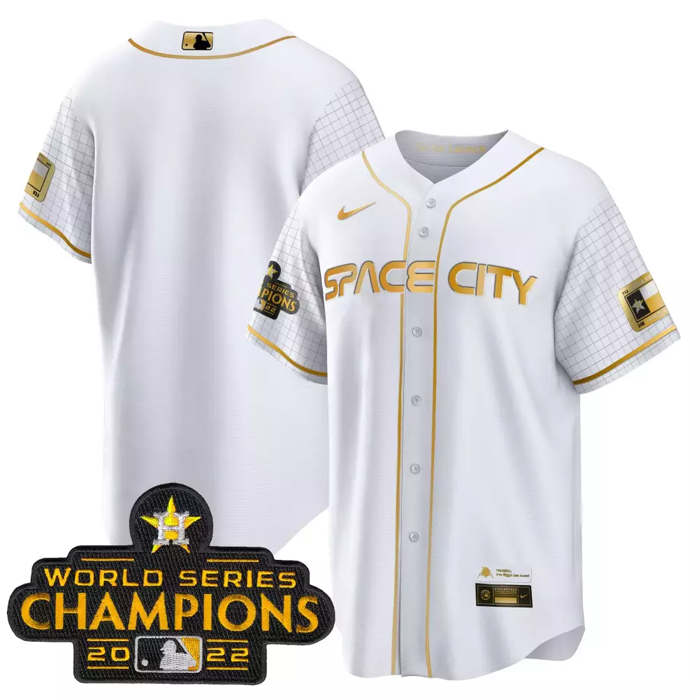 team white gold mens houston astros 2023 gold flex base collection jersey all stitched