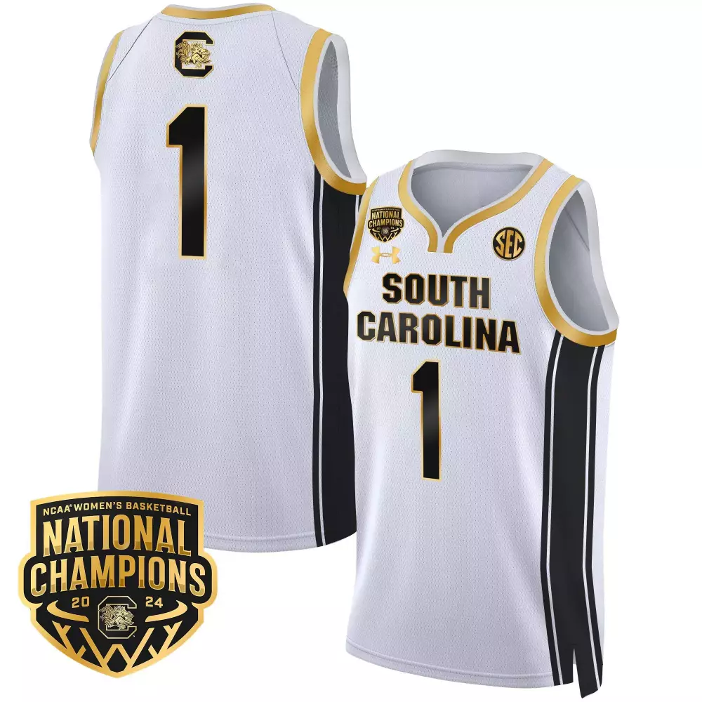 team white gold mens size south carolina gamecocks 2024 final four basketball jersey v2 women patch all stitched