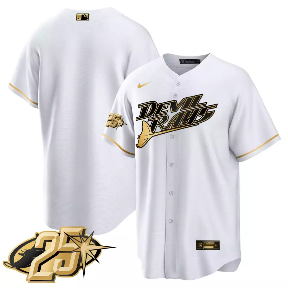 team navy mens tampa bay rays 25th anniversary patch flex base jersey all stitched